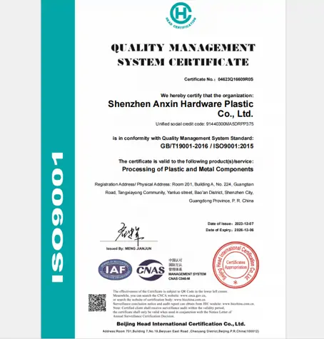 ISO 9001:2015 Quality
